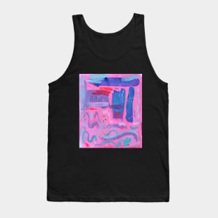 Pretty Pink Abstract Tank Top